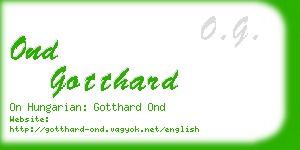 ond gotthard business card